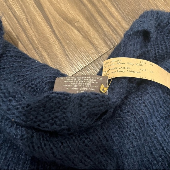 Wooden Ships Navy Shawl - Picture 3 of 4